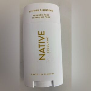 Native Deodorant Stick JUNIPER & GINSENG 2.65 OZ Paraben / Aluminum Free.